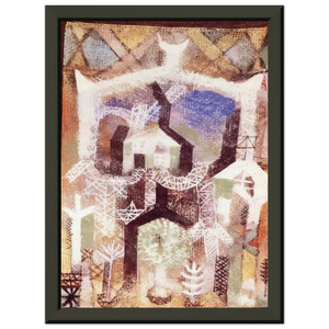Paul Klee  SUMMER HOUSES 1919 Premium Metal Framed Art Print / Poster