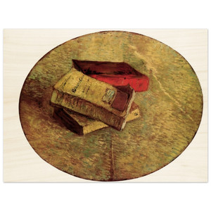Vincent van Gogh  Still Life with Three Books Wood Print