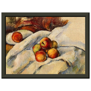 Paul Cezanne  Apples on a Sheet Premium Metal Framed Art Print / Poster