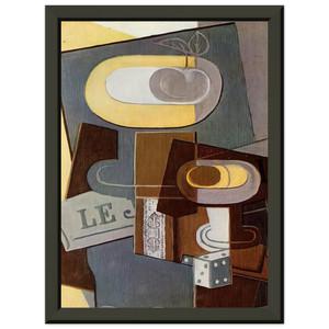 Juan Gris  THE DICE 1922 Premium Metal Framed Art Print / Poster