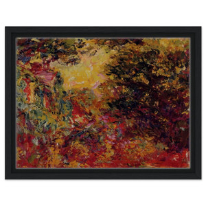 claude monet  The Artists House from the Rose Garden Framed Canvas