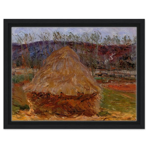 claude monet  Grainstack at Giverny Framed Canvas