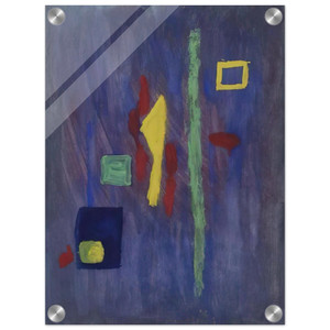 Barnett Newman Untitled Red Yellow Green Forms Purple Ground Acrylic Print