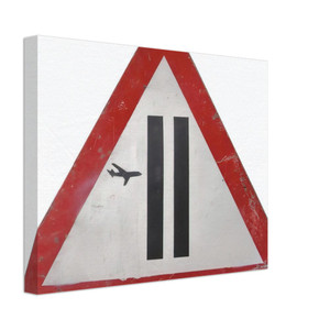 Banksy  WARNING SIGN 2006 Canvas