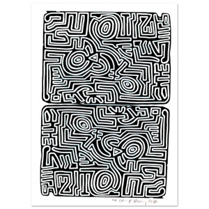 Keith Haring  LABYRINTH 1989 N2 Fine Art Poster / Art Print