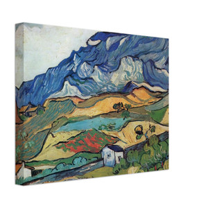 Vincent van Gogh  Les Alpilles Mountain Landscape near SouthReme Canvas