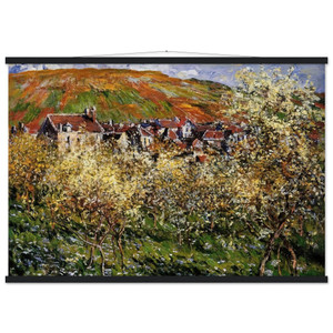 Claude Monet Plum Trees Museum-Quality Matte Paper Poster with Hanger