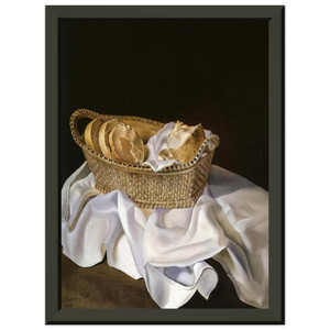 Salvador Dali  THE BASKET OF BREAD Premium Metal Framed Art Print / Poster