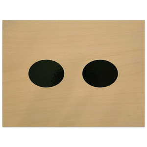 Alexander Liberman  Two Circles  1950 Wood Print