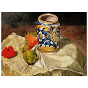 Paul Cezanne  Still life with Italian earthenware jar Aluminum Print
