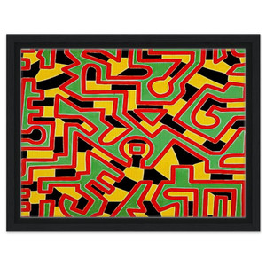 Keith Haring  UNTITLED 1988 N3 Framed Canvas