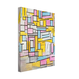 Piet Mondrian  Composition with Oval in Color Planes II Canvas