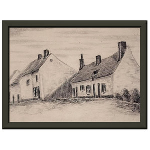 Vincent van Gogh  A Zandmennik house Premium Metal Framed Art Print / Poster