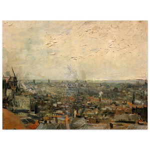Vincent van Gogh  View of Paris from Montmartre Aluminum Print