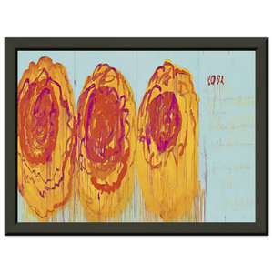 Cy Twombly  The Rose  I  Premium Metal Framed Art Print / Poster