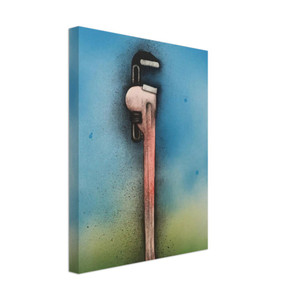 Jim Dine  BIG RED WRENCH IN A LANDSCAPE 1973 Canvas