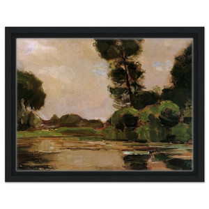 Piet Mondrian  Lonely tree at the Gein Sun Framed Canvas