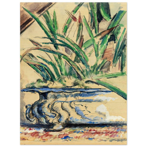 Paul Cezanne  Blue Flowerpot Wood Print