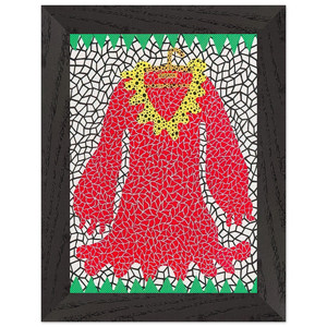 Yayoi Kusama  DRESS 1982 Premium Wooden Framed Art Print / Poster
