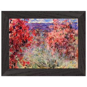 claude monet  The House among the Roses Premium Wooden Framed Art Print / Poster