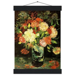 Vincent van Gogh Vase with Carnations Matte Paper Poster with Hanger