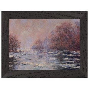 Claude Monet River Thawing Vetheuil Premium Wooden Framed Art Print / Poster