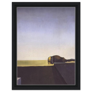 Salvador Dali's True Isle of Dead Bocklin Angelus Framed Canvas