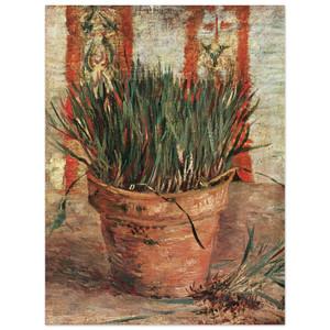 Vincent van Gogh  Flowerpot with Chives Wood Print