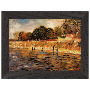 Vincent van Gogh The Banks of the Seine N2 Wood Framed Print