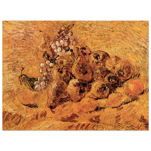 Vincent van Gogh  Still Life with Grapes Pears and Lemons Wood Print