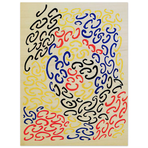 Sonia Delaunay  COMPOSITION 10 Wood Print