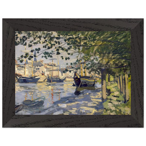 claude monet  Seine at Rouen Premium Wooden Framed Art Print / Poster