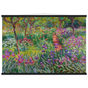 Claude Monet The Iris Garden at Giverny Poster with Hanger