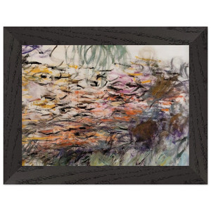 claude monet  Water Lilies right half Premium Wooden Framed Art Print / Poster