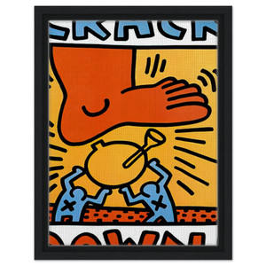 Keith Haring  CRACK DOWN 1986 N1 Framed Canvas