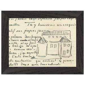 Vincent van Gogh  Vincents House Premium Wooden Framed Art Print / Poster