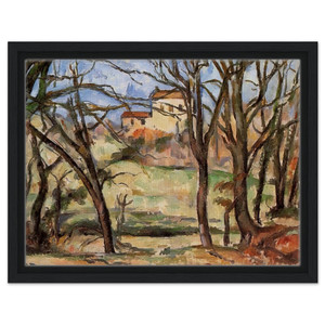 Paul Cezanne  House behind Trees on the Road to Tholonet Framed Canvas
