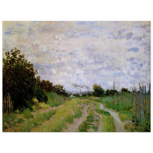 claude monet  Lane in the Vineyards at Argenteuil Aluminum Print