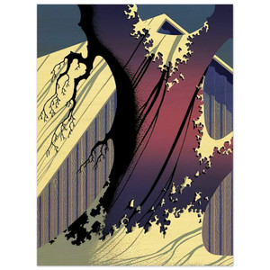 Eyvind Earle  Mauve Barn Wood Print