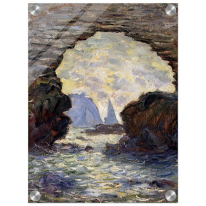 claude monet  The Rock Needle Seen through the Porte dAumont Acrylic Print