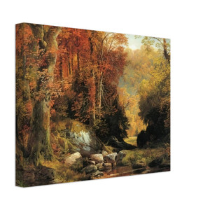 Thomas Moran  Cresheim Glen Wissahickon Autumn Canvas