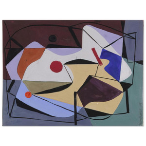 Ad Reinhardt  Study for a Painting  1939 Aluminum Print