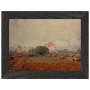 claude monet  Fog Premium Wooden Framed Art Print / Poster