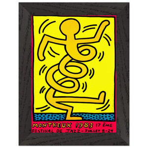 Keith Haring  MONTREUX 1983 N1 Premium Wooden Framed Art Print / Poster