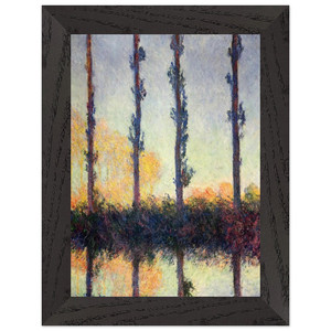 claude monet  Poplars Four Trees Premium Wooden Framed Art Print / Poster