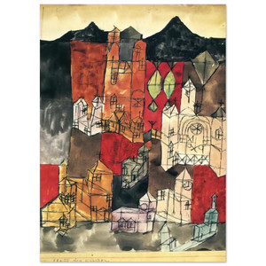 Paul Klee  CITY OF CHURCHES 1918 Fine Art Poster / Art Print