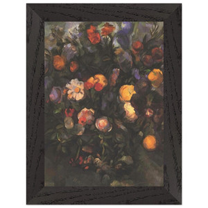 Paul Cezanne  VASE OF FLOWERS N4 Premium Wooden Framed Art Print / Poster