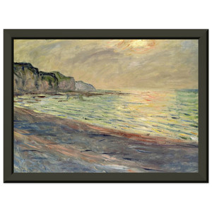 claude monet  Pourville Sunset Premium Metal Framed Art Print / Poster