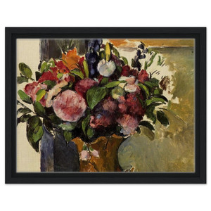 Paul Cezanne  FLOWERS IN A VASE N3 Framed Canvas