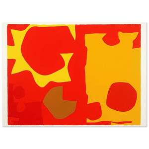Patrick Heron Six in Light Orange with Red in Yellow 1970 Fine Art Print